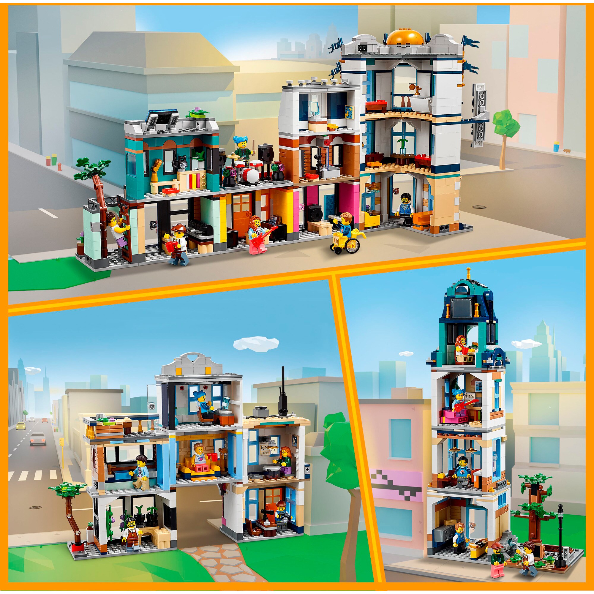 LEGO Konstruktionsspielzeug Creator 3-in-1 Hauptstraße