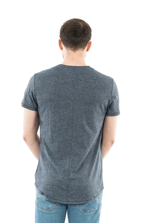 Tee shirt tommy jeans slim jaspe c neck c87 twilight navy
