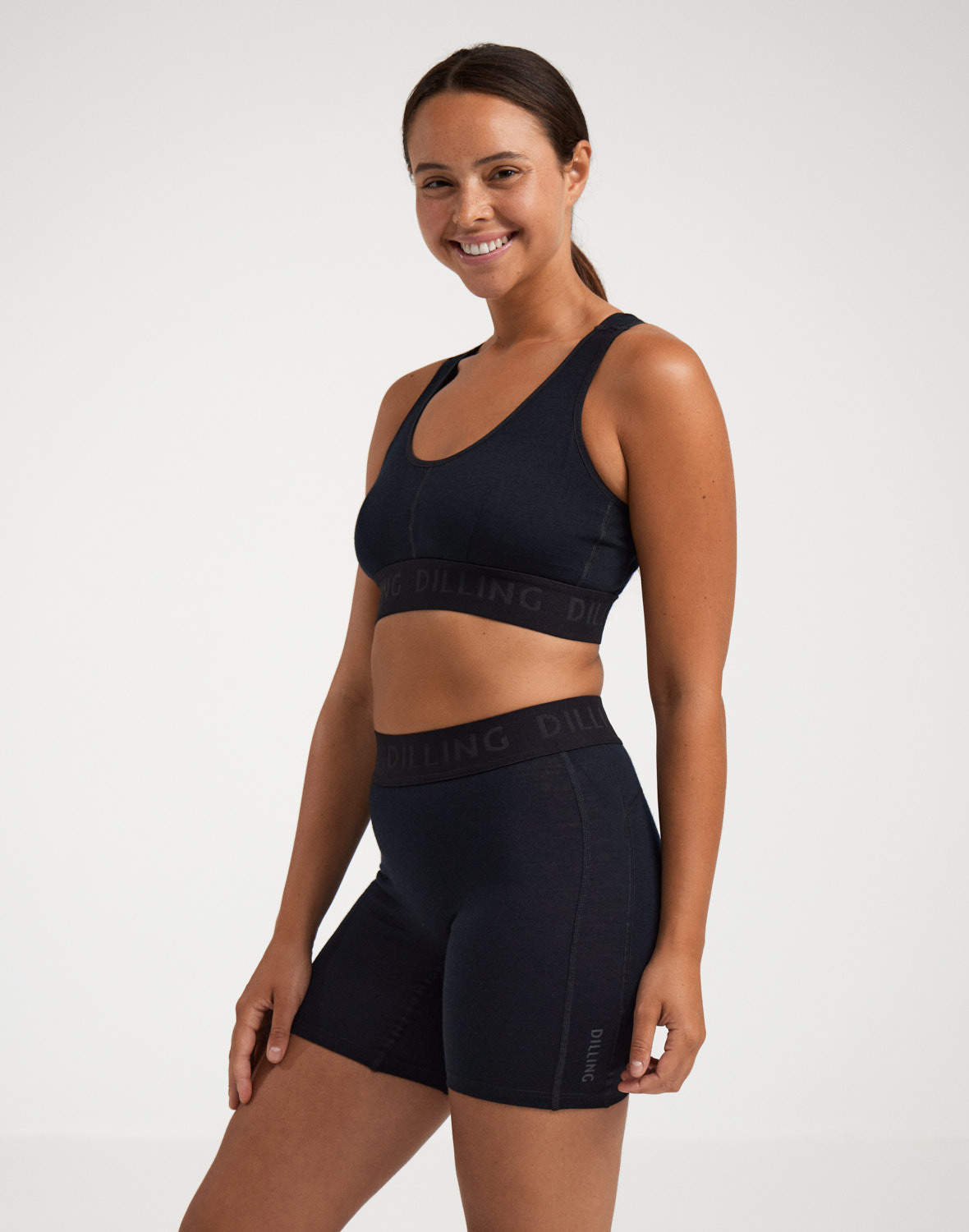 Shorts van merinowol voor dames in Zeemist