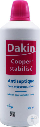 Cooper Dakin Stabilisé Solution Antiseptique Pour Application Locale Flacon 500ml