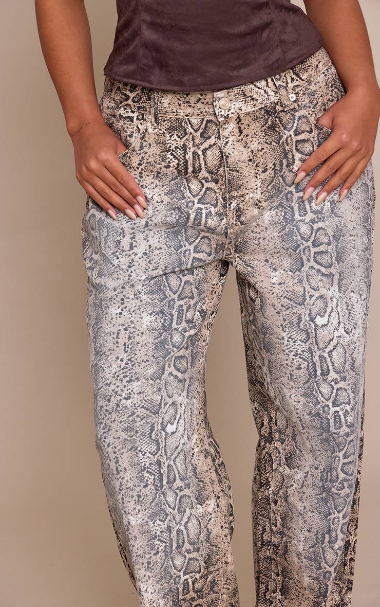 Snake Print Jean Large En Denim Shape