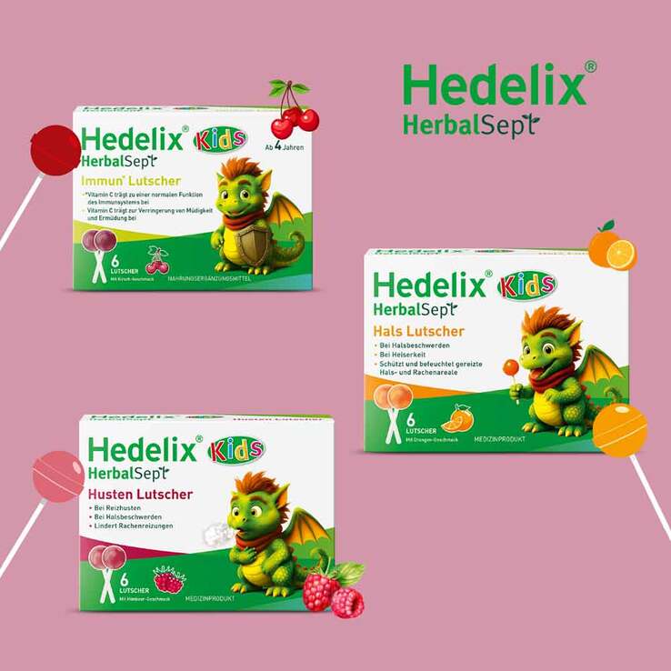 Hedelix Herbalsept Husten Lutscher Kids, 6 St