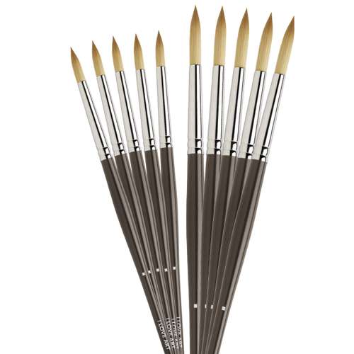I LOVE ART Acrylpinsel-Set, rund 5 5
