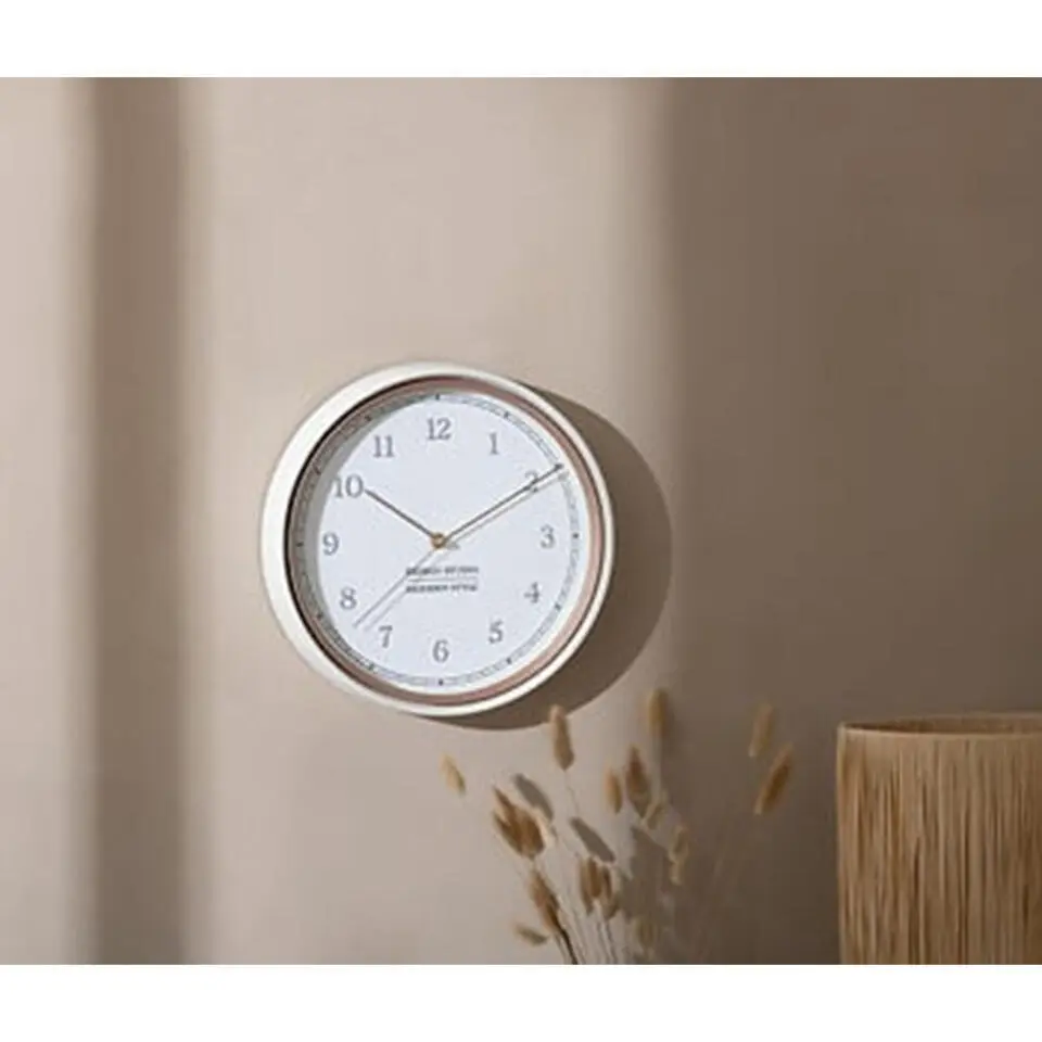Atmosphera Wandklok Montreux - Kunststof/glas - D29cm - creme wit