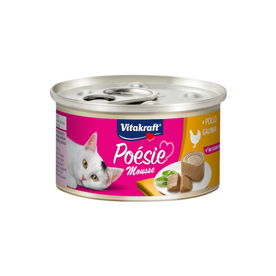 Mousse de Frango Vitakraft Poésie 85g lata para gatos