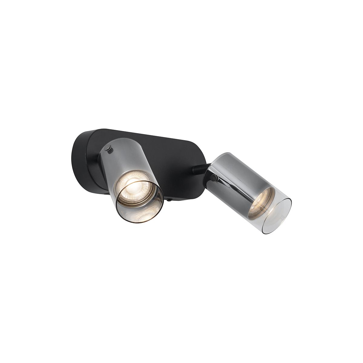 Moderne plafondspot gunmetal 2-lichts draai- en verstelbaar - Drain