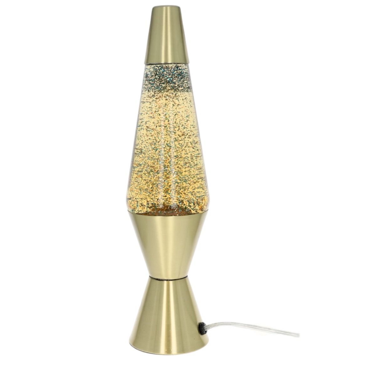 Lampe à lave dorée à paillettes Atelier jasmin