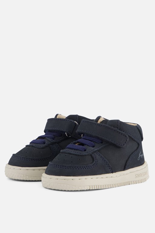 Shoesme Babyschoenen Veterboots blauw Leer