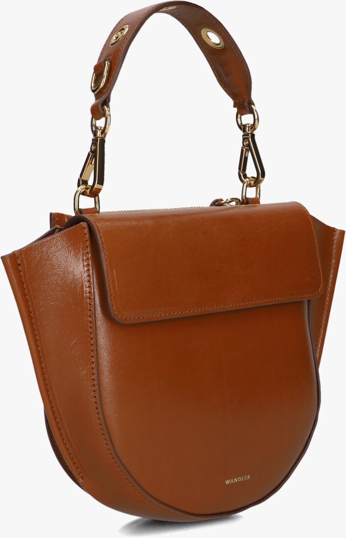 cognac wandler schoudertas hortensia bag mini eyelets