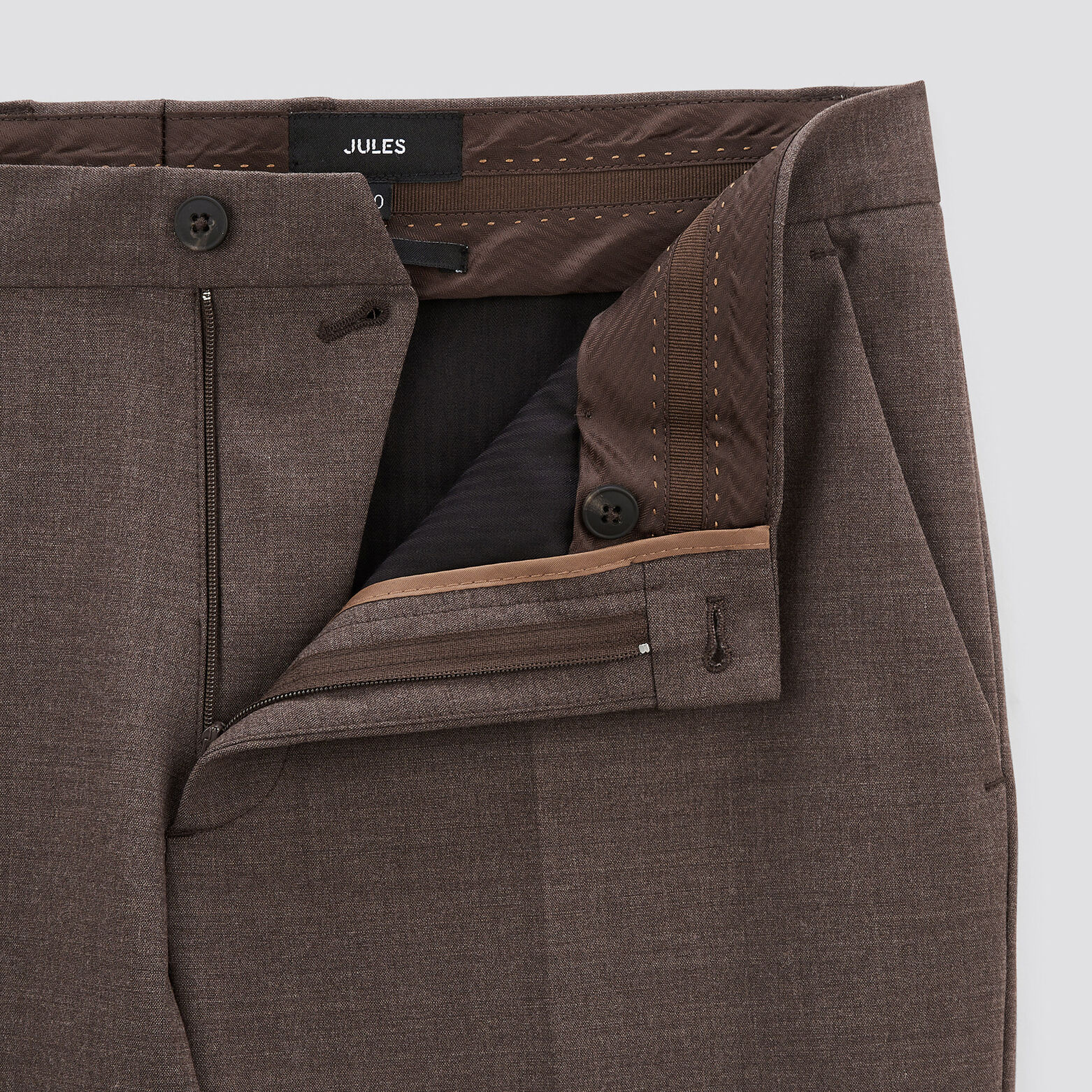 Pantalon de costume slim Marron