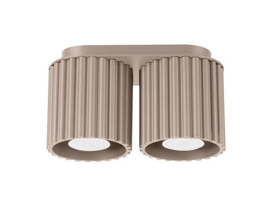 SOLLUX LIGHTING - Plafonnier aura 2 taupe gu10