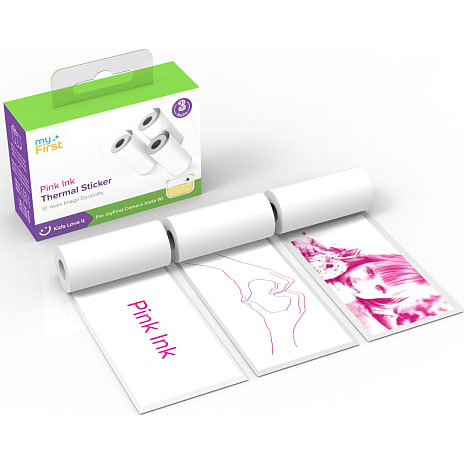 Myfirst termisk fotopapir 3x3 meter - hvid/pink