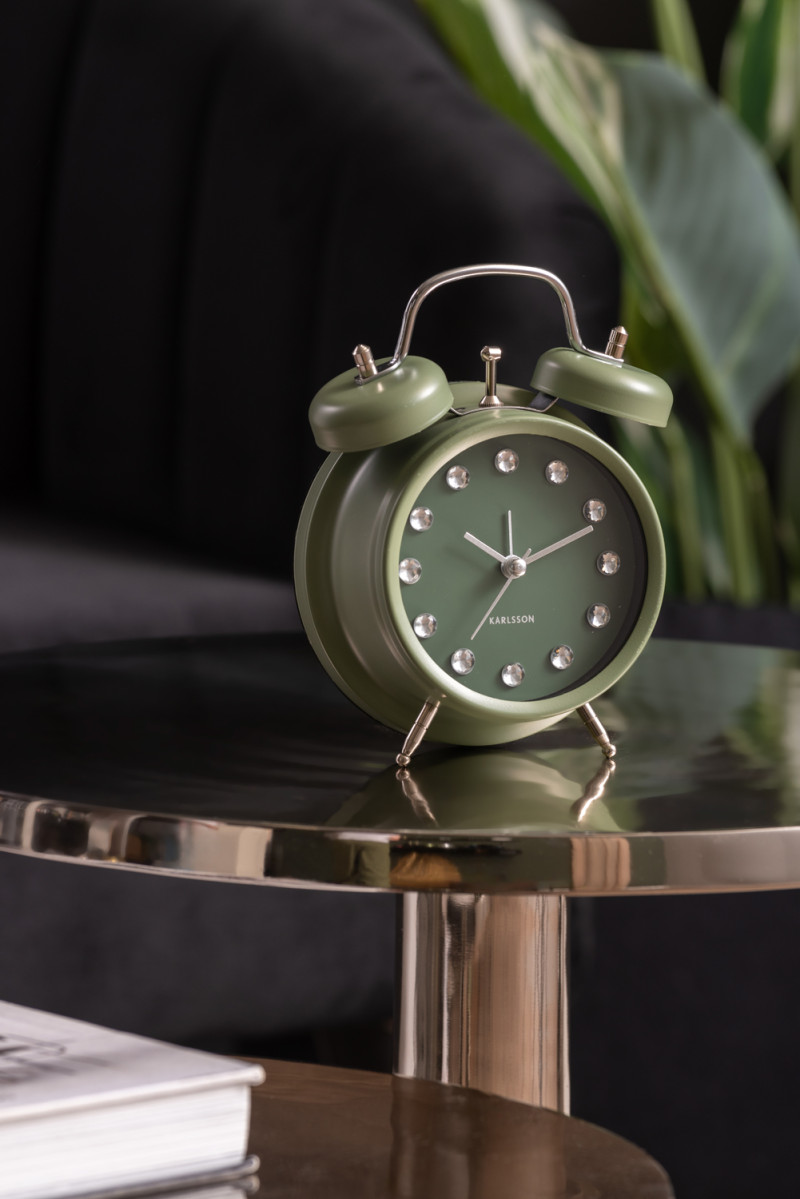 Alarm Clock Glam Diamonds KA6018BK Black