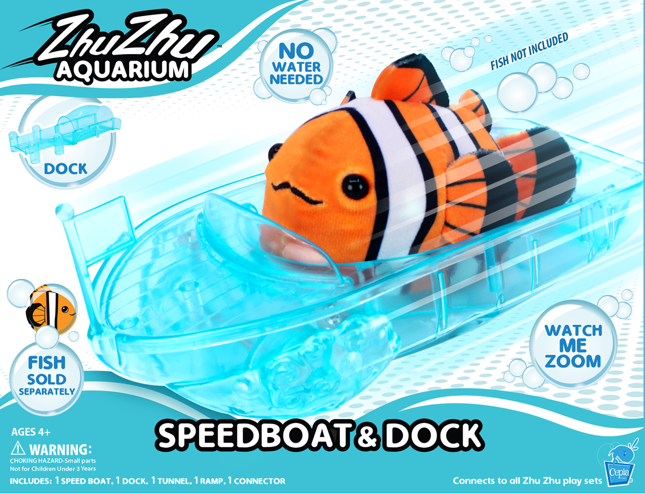 Zhu Zhu Aquarium - Speedbåd & Dok