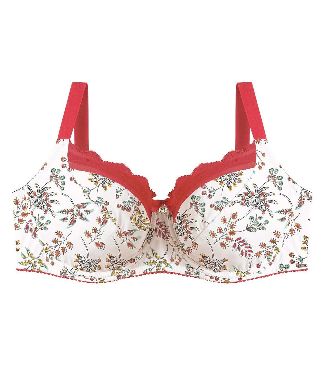 Soutien-gorge grand maintien ivoire/orange Insolente