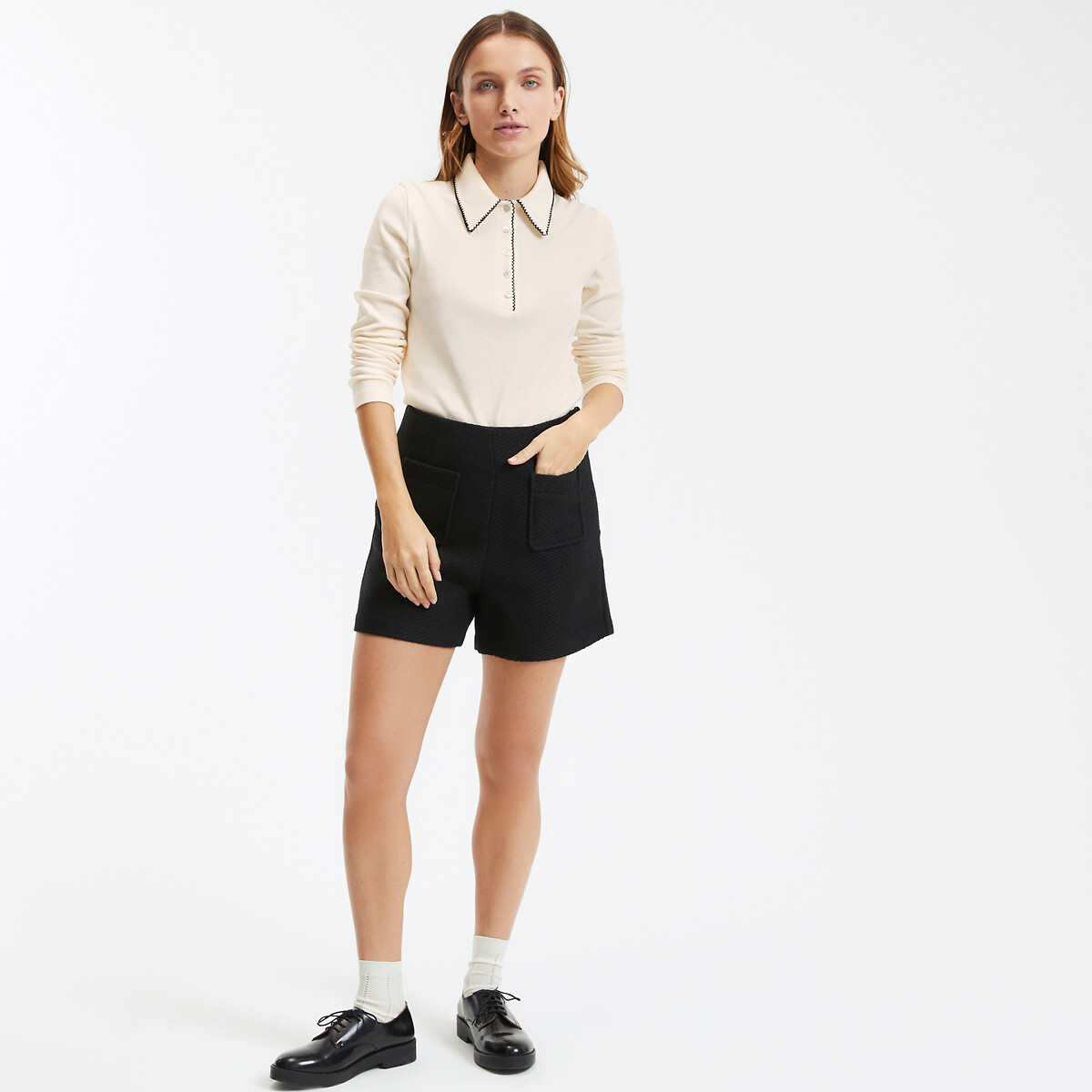 COLEÇÕES LA REDOUTE<br>Short em tweed