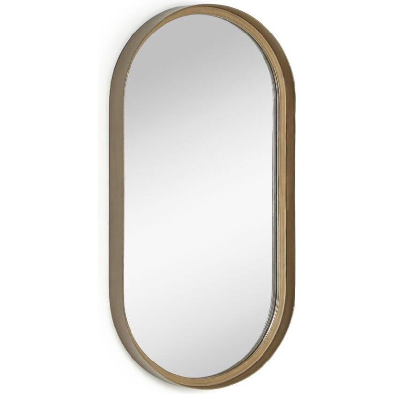 Miroir mural Tiare métal doré 31 x 61,5 cm