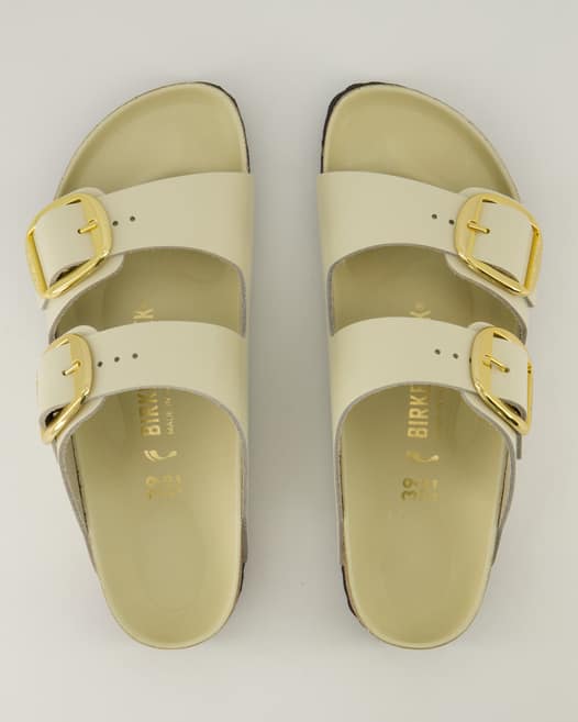 Birkenstock Arizona Big Buckle Pantoletten in Beige