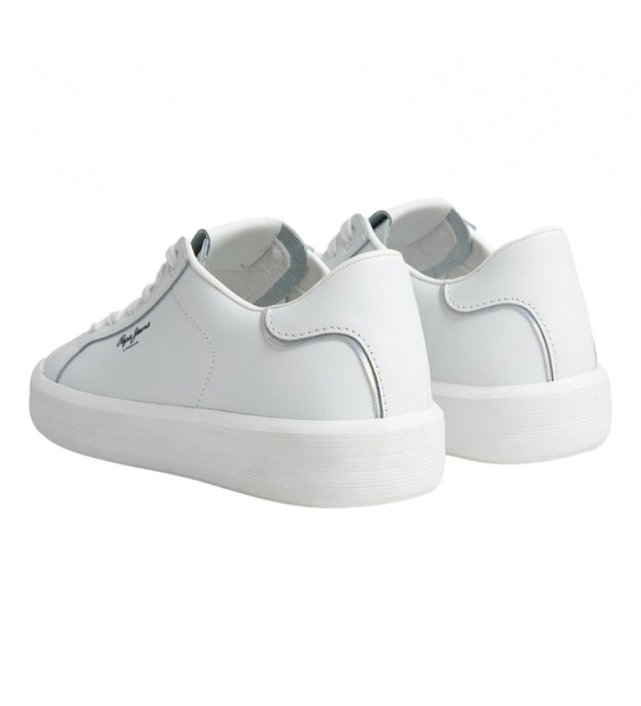 Tênis Pepe Jeans Dobbie Bass de couro branco