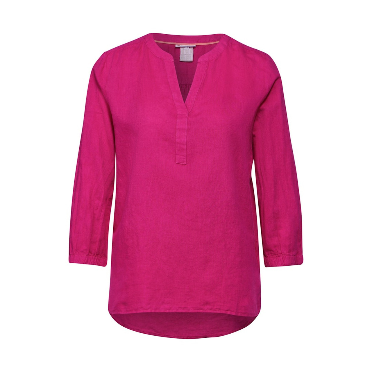 Street One LS_Solid Splitneck blouse w ga