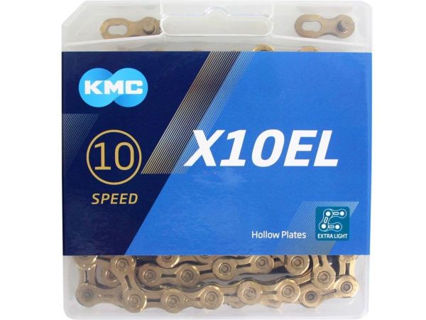 KMC X10EL Ti-N Gold 10-Speed Kæde, 114 Link