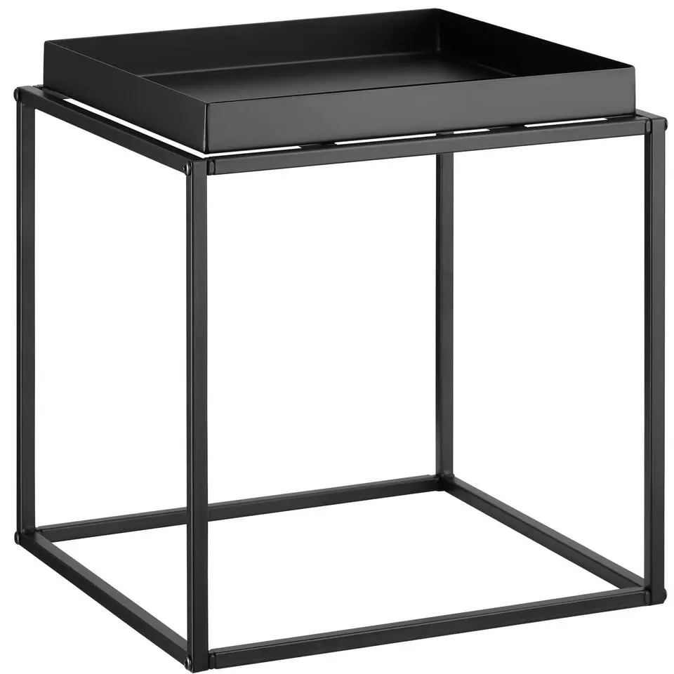 tectake Bijzettafel Cambridge 40x40x44cm, Zwart