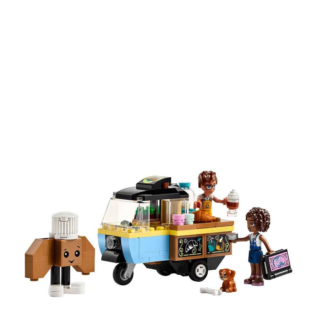 Toffe set!Bakkersfoodtruck Bakkerij Speelgoed Voertuig Set met Mini Poppetjes 42606