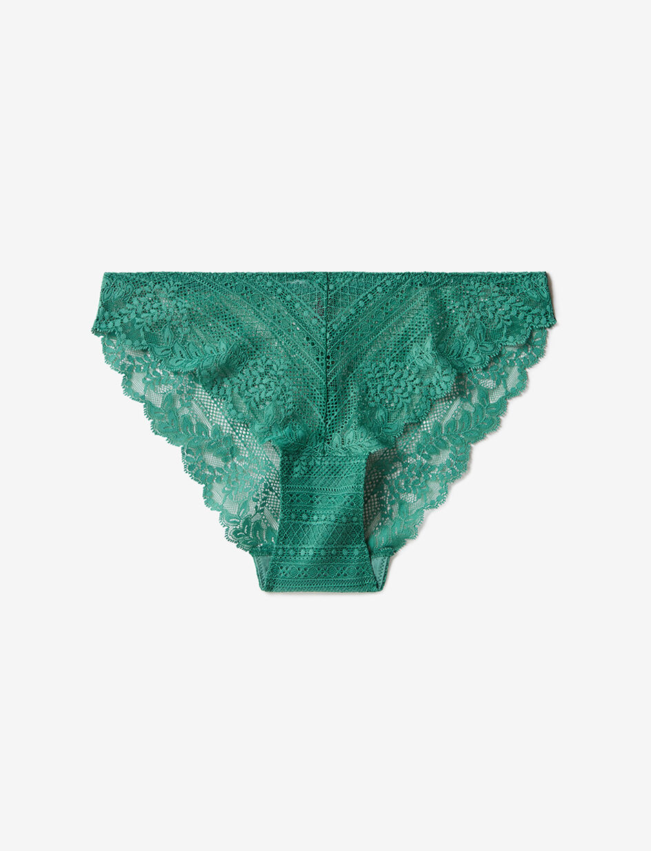 Culotte taille basse - vert émail