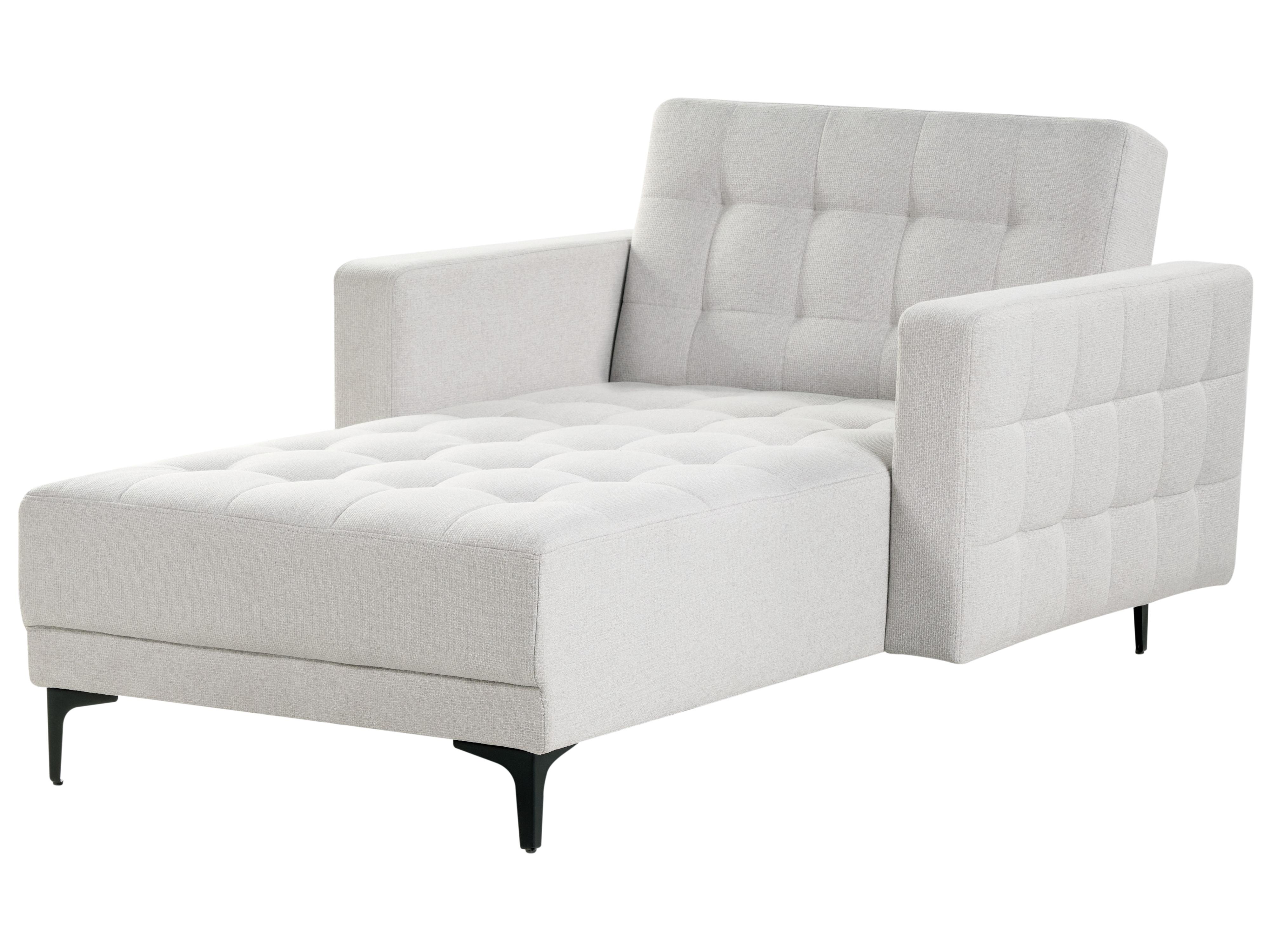 Chaise longue ABERDEEN Stof Lichtgrijs