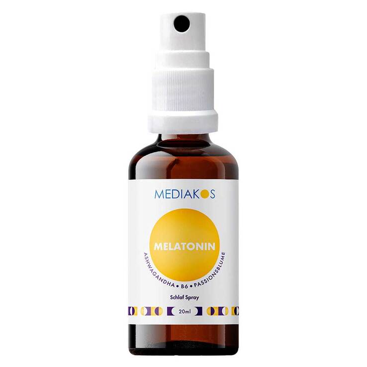 Melatonin Ashwagandha Mediakos Schlaf Spray vegan, 20 ml
