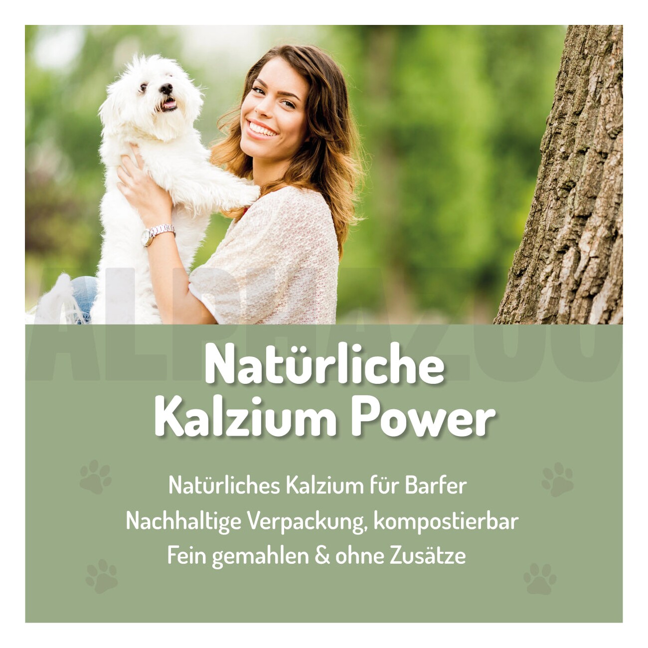 ALPHAZOO Eierschalen-Pulver für Hunde und Katzen 300 g