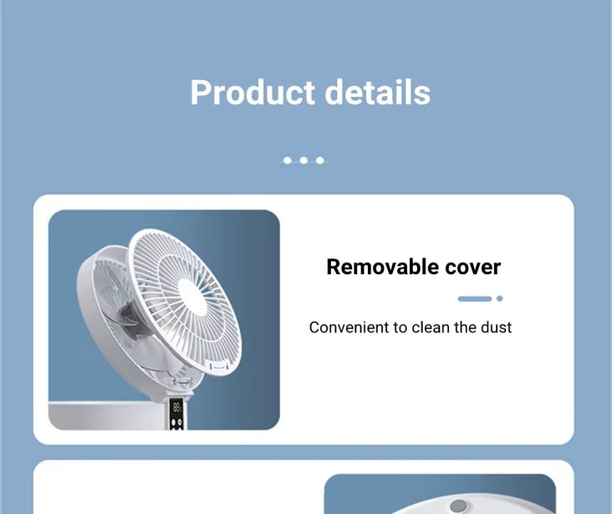 HOMTEC - USB oplaadbare ventilator
