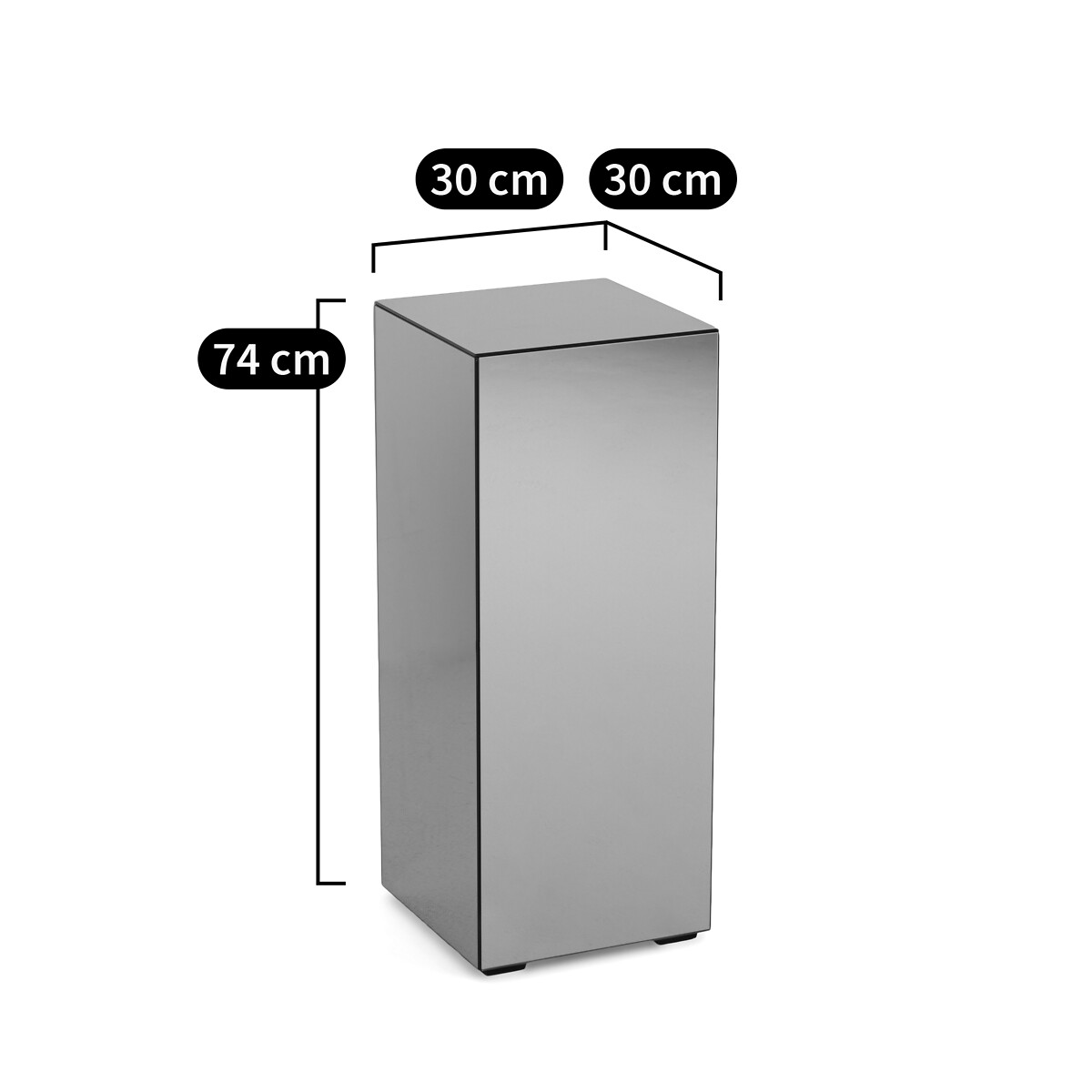 AM.PM<br>Mesa lateral com espelho, modelo grande, Lumir