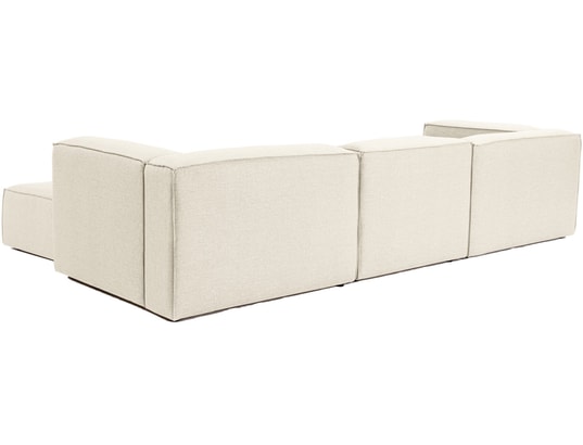 CONCEPT1 - Canapé tissu Fora angle ecru 297 x 190 x h66
