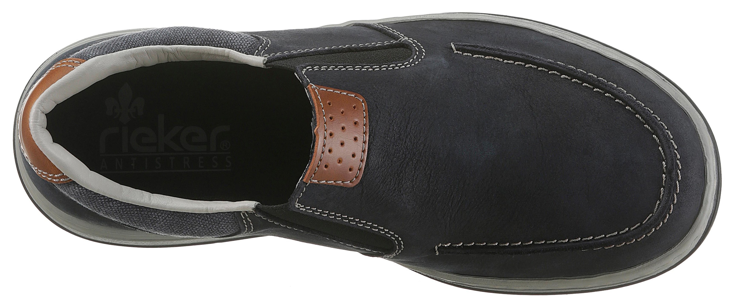 Rieker Slipper  Halbschuh, Freizeitschuh, Schlupfschuh mit modischer Blattnaht