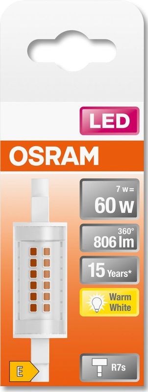 Osram - R7S LED Lamp - 78mm - Warm Wit - 7W - 806 Lumen