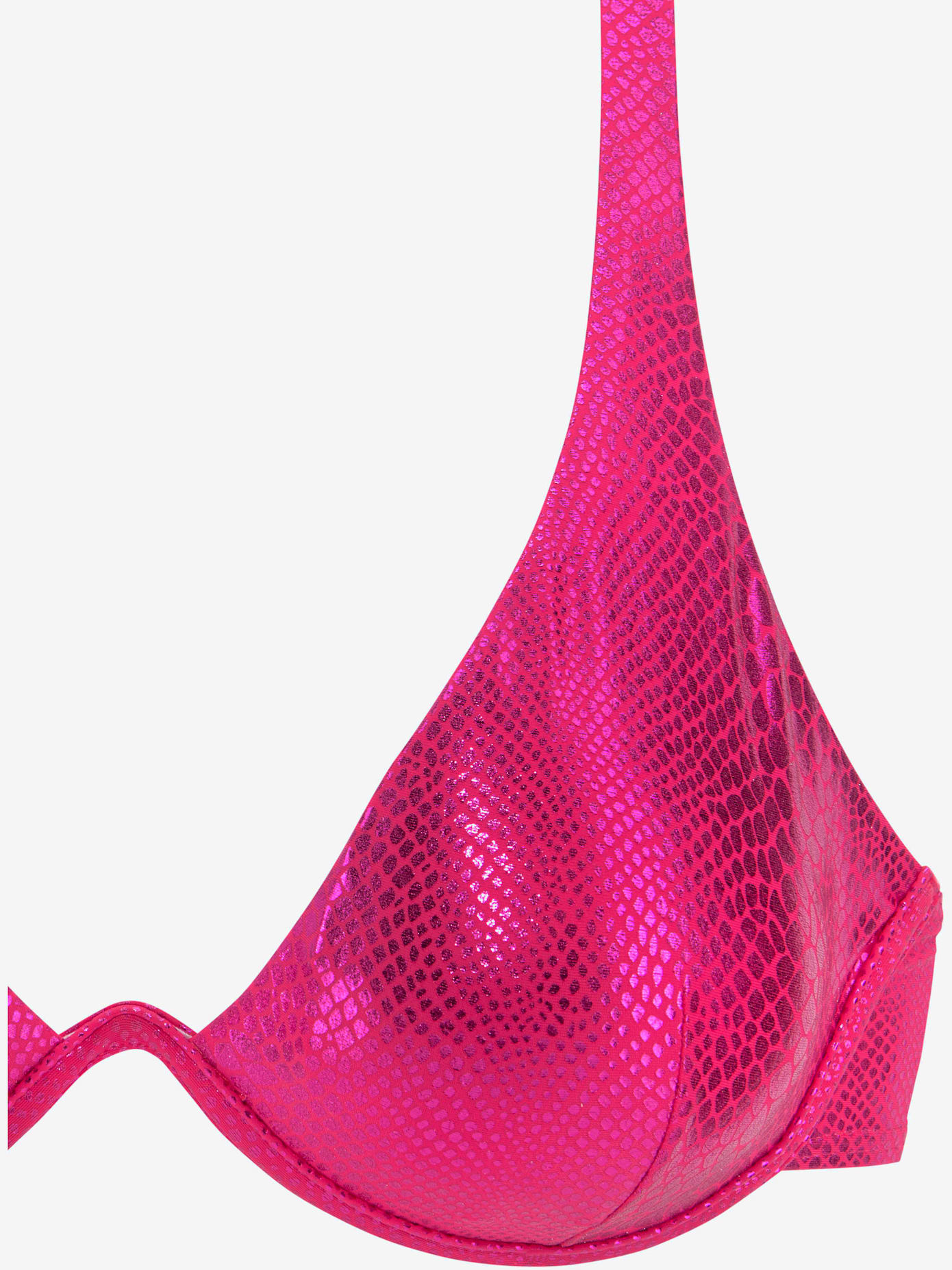 Maillot de bain à armatures revêtement brillant imitation serpent