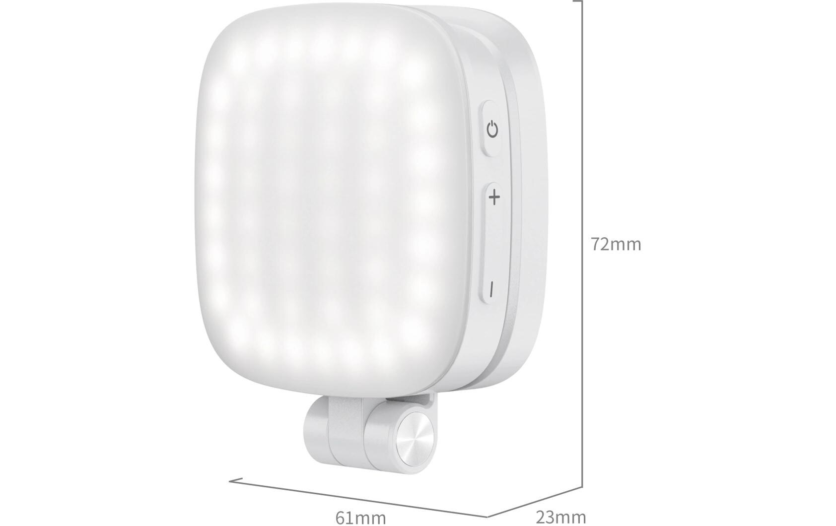 Videoleuchte Vibe P48 WeissAbnehmbare LED-Videoleuchte
