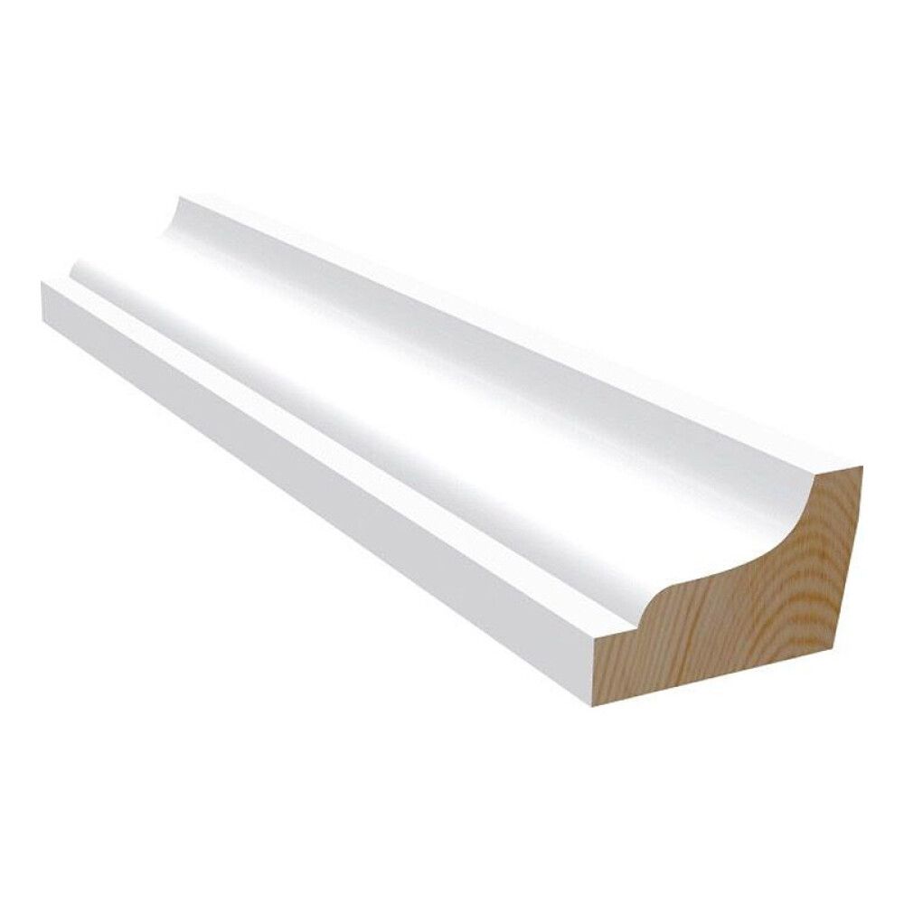 TAKLIST MOELVEN 21X45X4400MM M57 HVIT