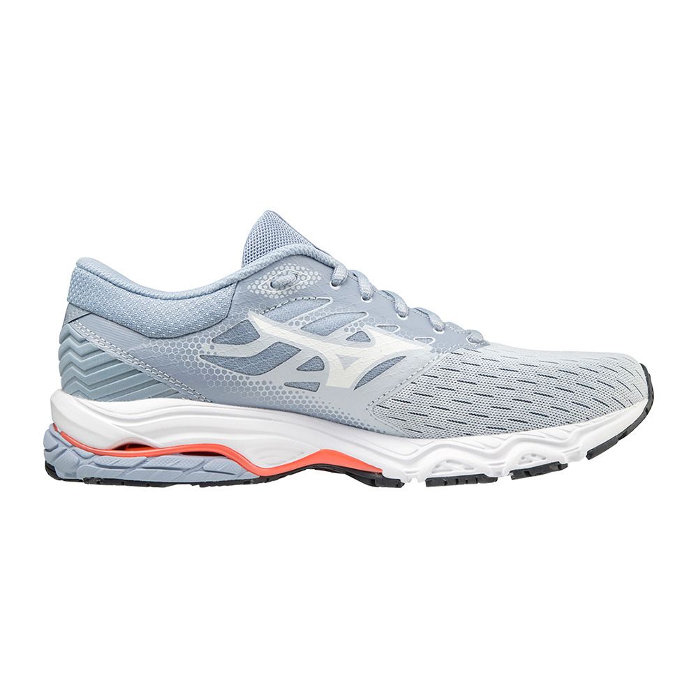 Mizuno WAVE PRODIGY 3 - Chaussures running Femme heather/white/neonflame