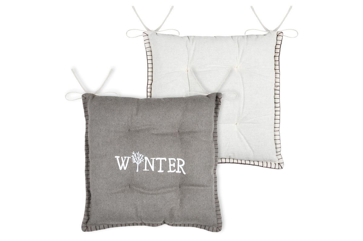 GALETTE WINTER 38X38CM TAUPE