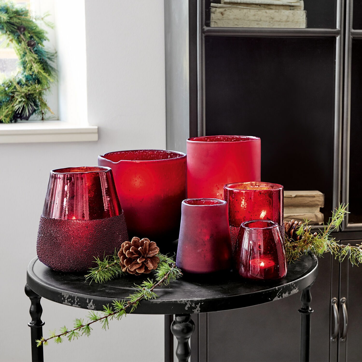 Windlicht 6er Set Paro rot