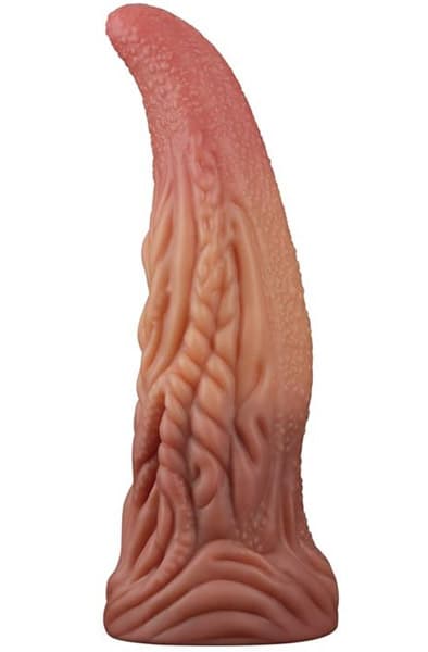 Dual Layered Platinum Silicone Tongue 25cm Dildo