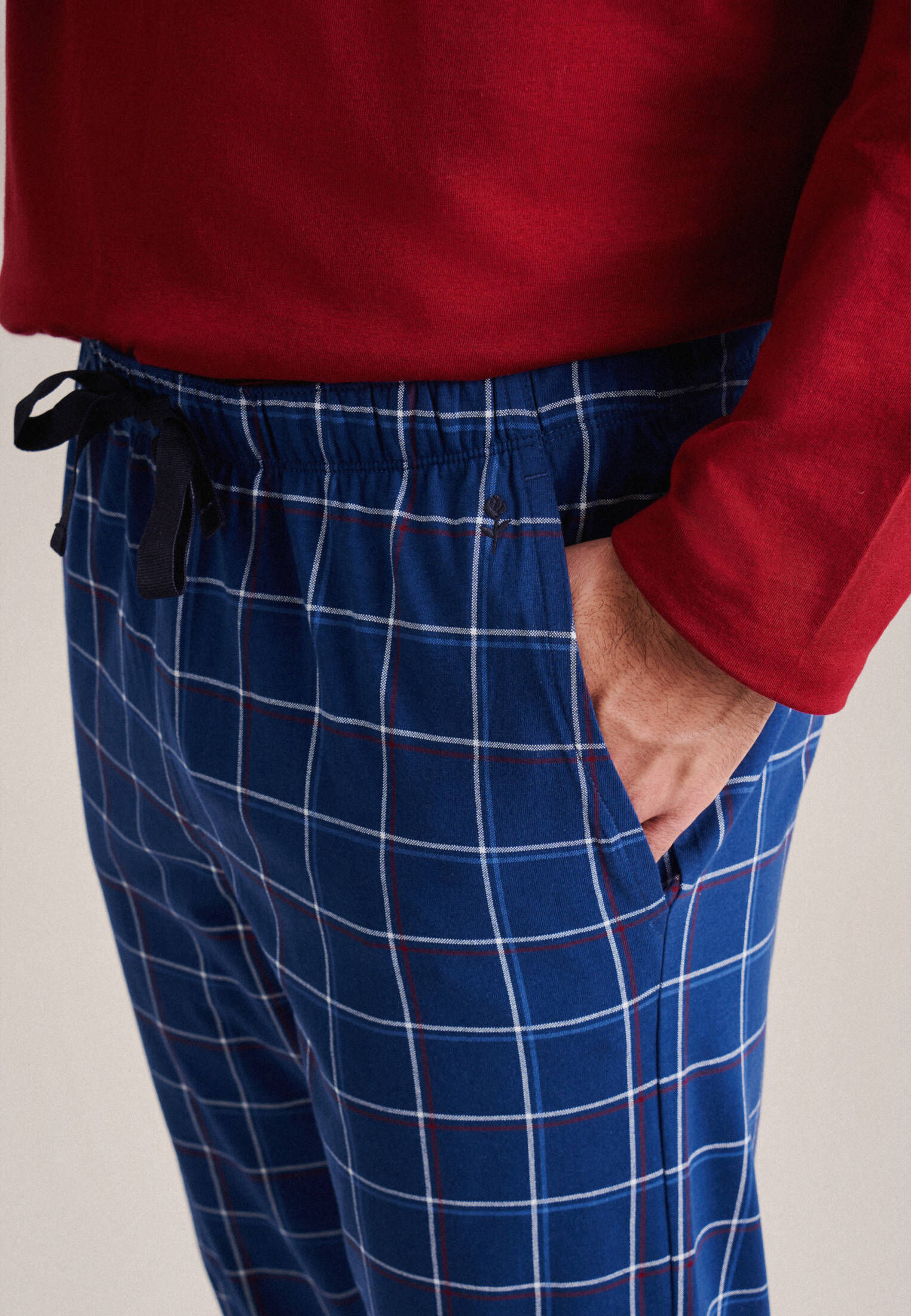 Seidensticker| Herren Pyjama Schwarze Rose