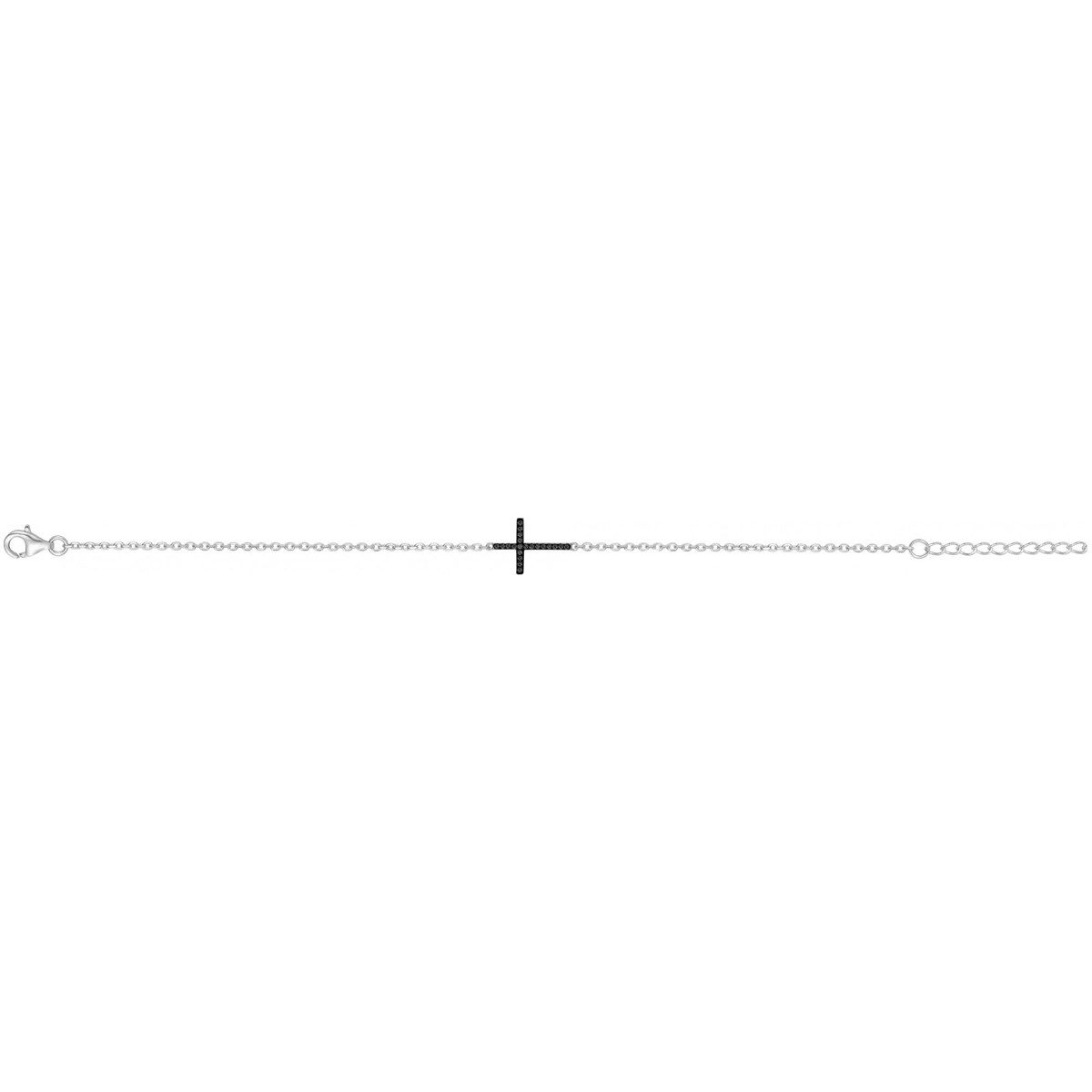 Bracelet en Argent avec oxyde de zirconium blanc