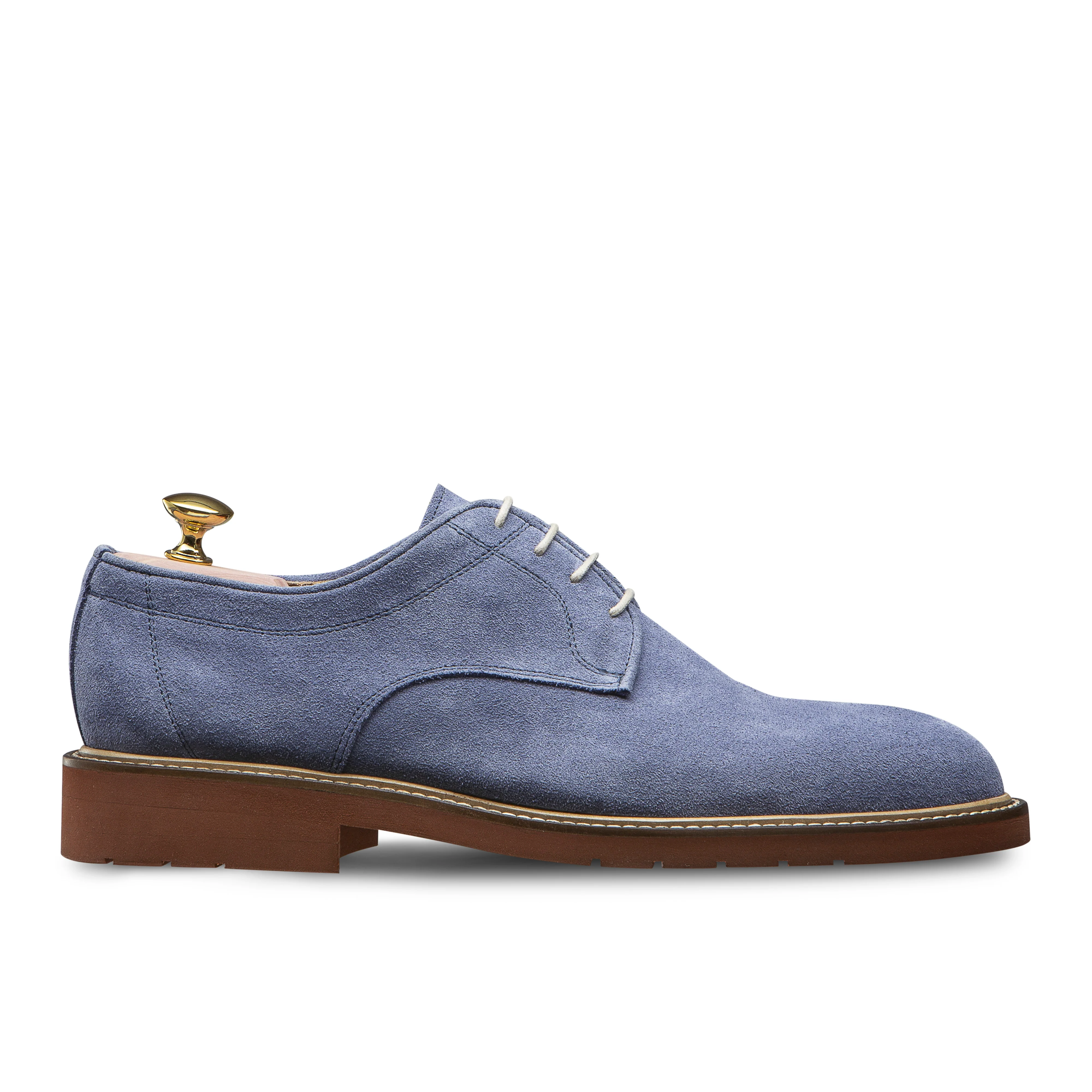 Chaussures d'été pour homme veau velours bleu Brenna 701