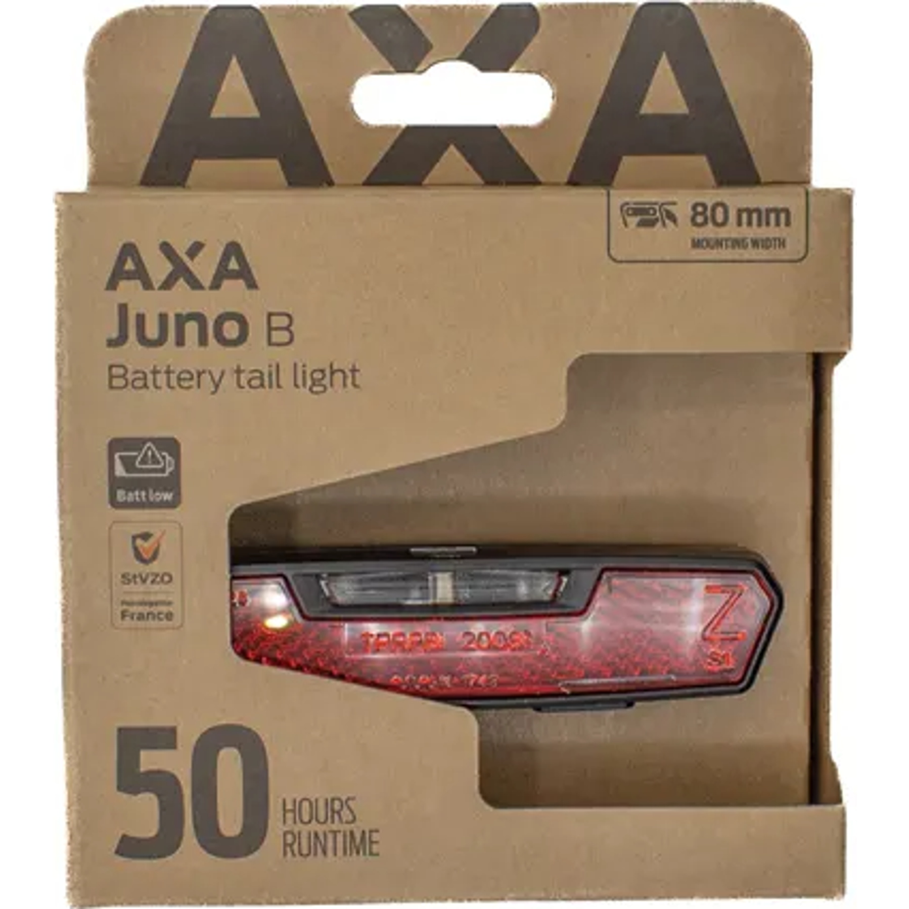 AXA Juno 80 mm Batterij Achterlicht