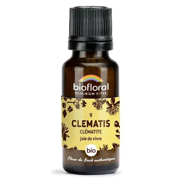 Biofloral 09 Clematis Grânulos de Clematis Orgânicos Grânulos Florais de Bach 19,5 g