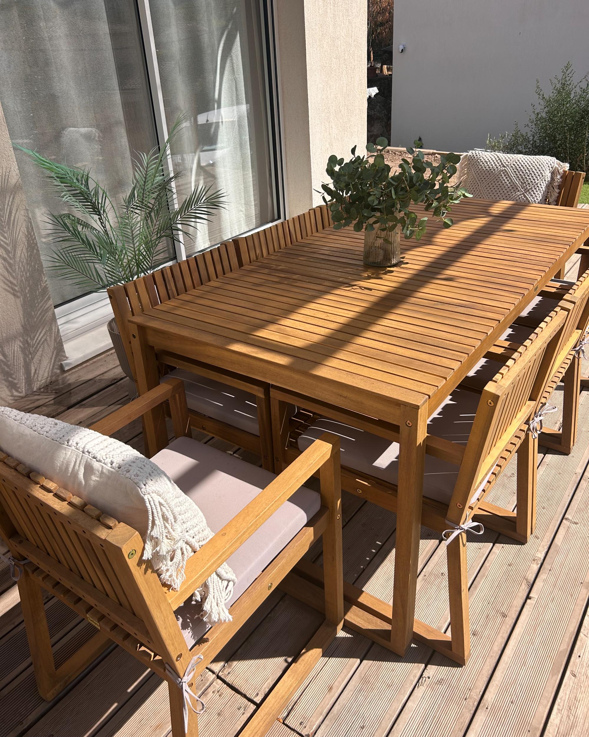 Tuinset 8-zits SASSARI PREMIUM met kussens Gecertificeerd acaciahout Taupe