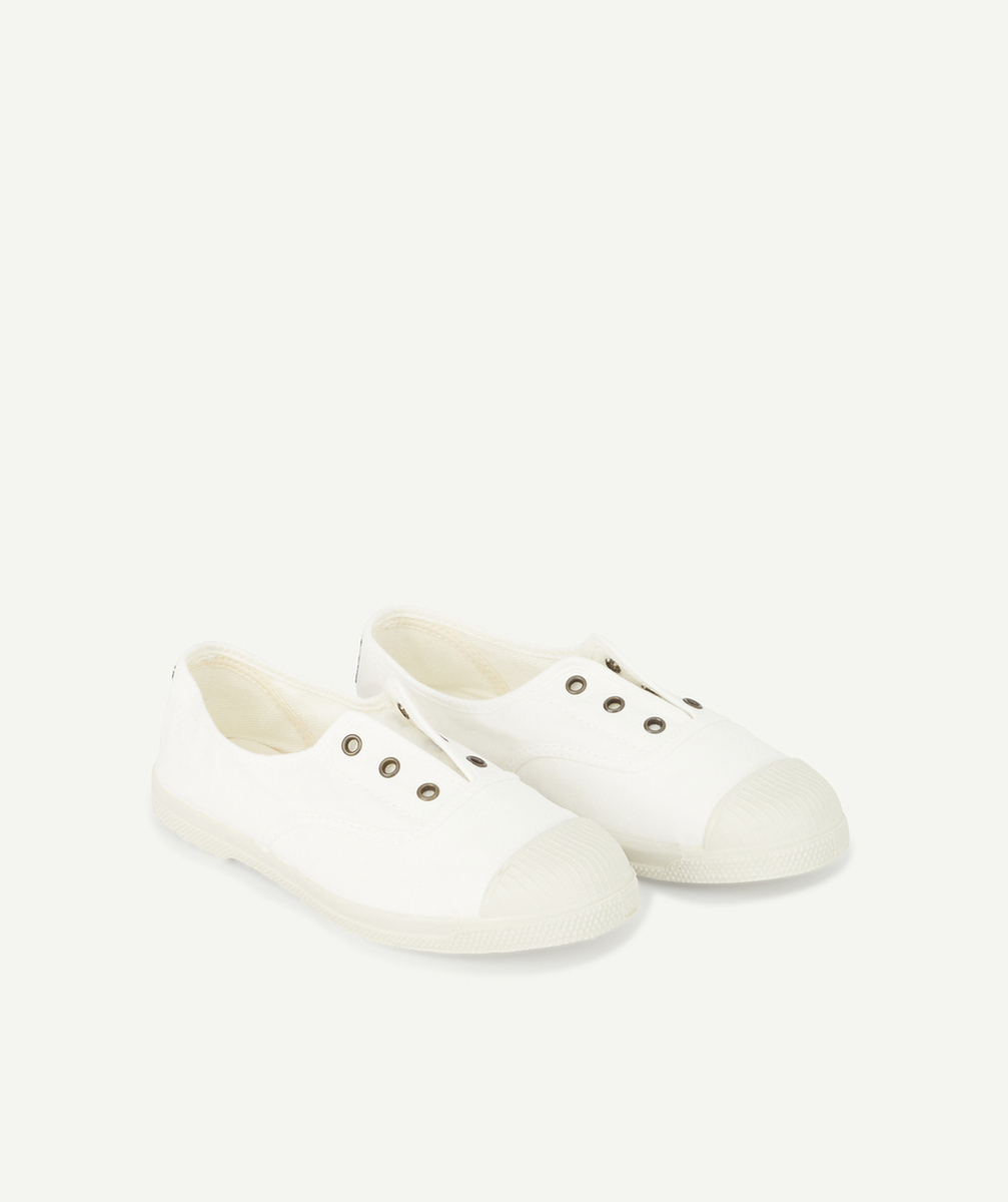 NATURAL WORLDBASKETS BASSES BLANCHES EN TOILE FILLE